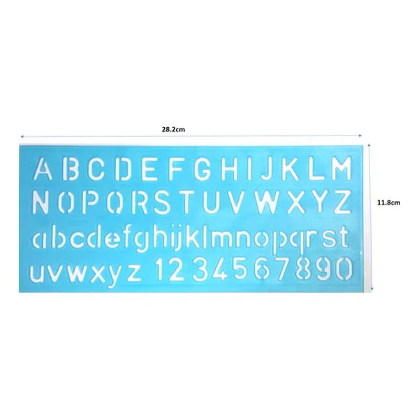 Stencil Ruler Alp.+Num.